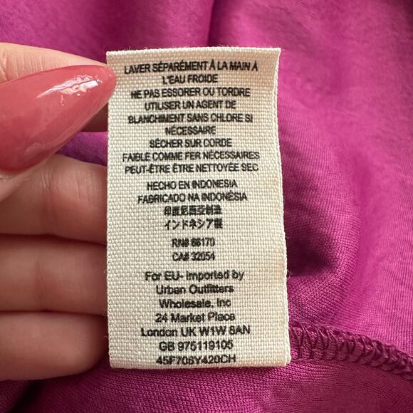 Free People magenta pink embroidered lace sleeveless a-line mini dress size 2 - Picture 9 of 12